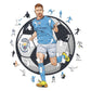2 PACK Manchester City FC® Logo + De Bruyne