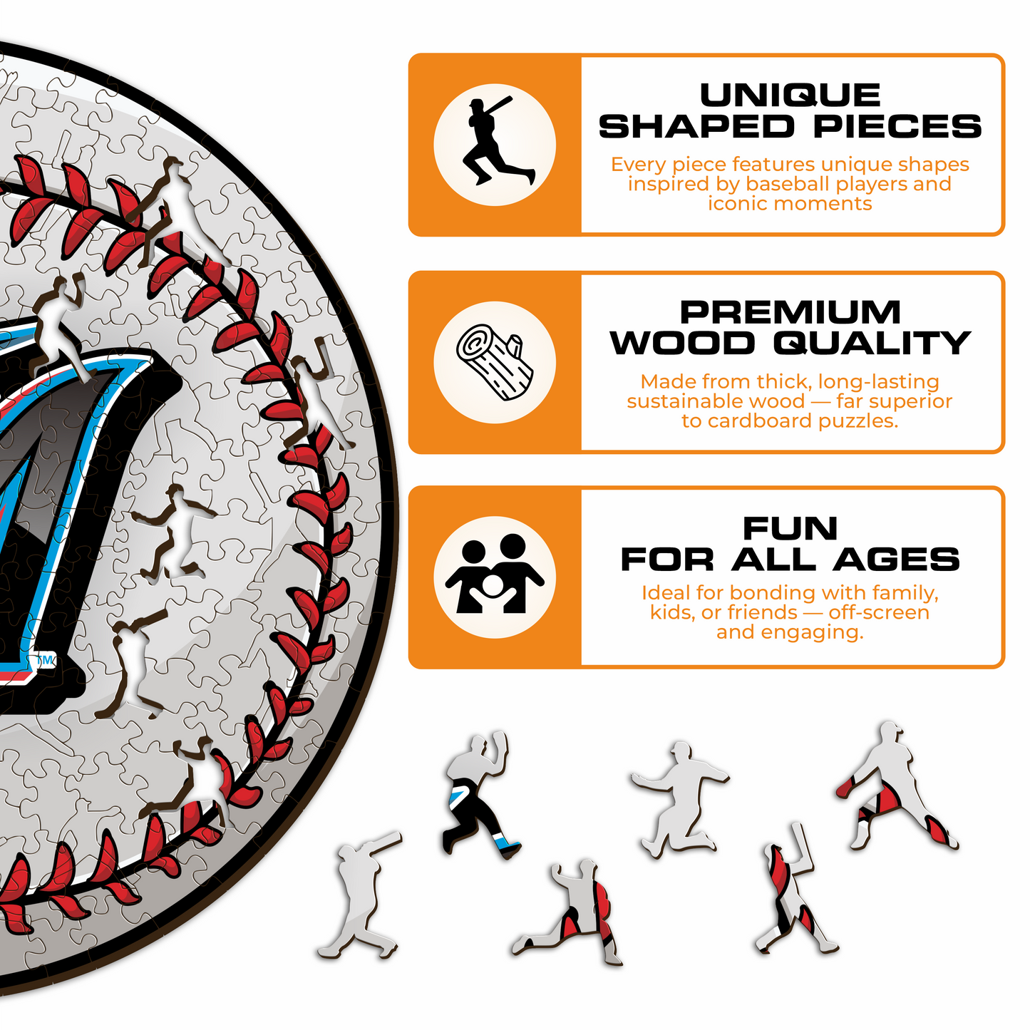 Miami Marlins™ - Wooden Puzzle
