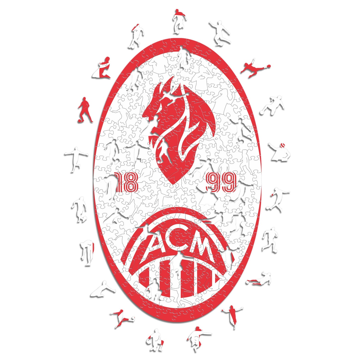 4 PACK AC Milan® Logo + Devil Logo + Jersey + 5 Players