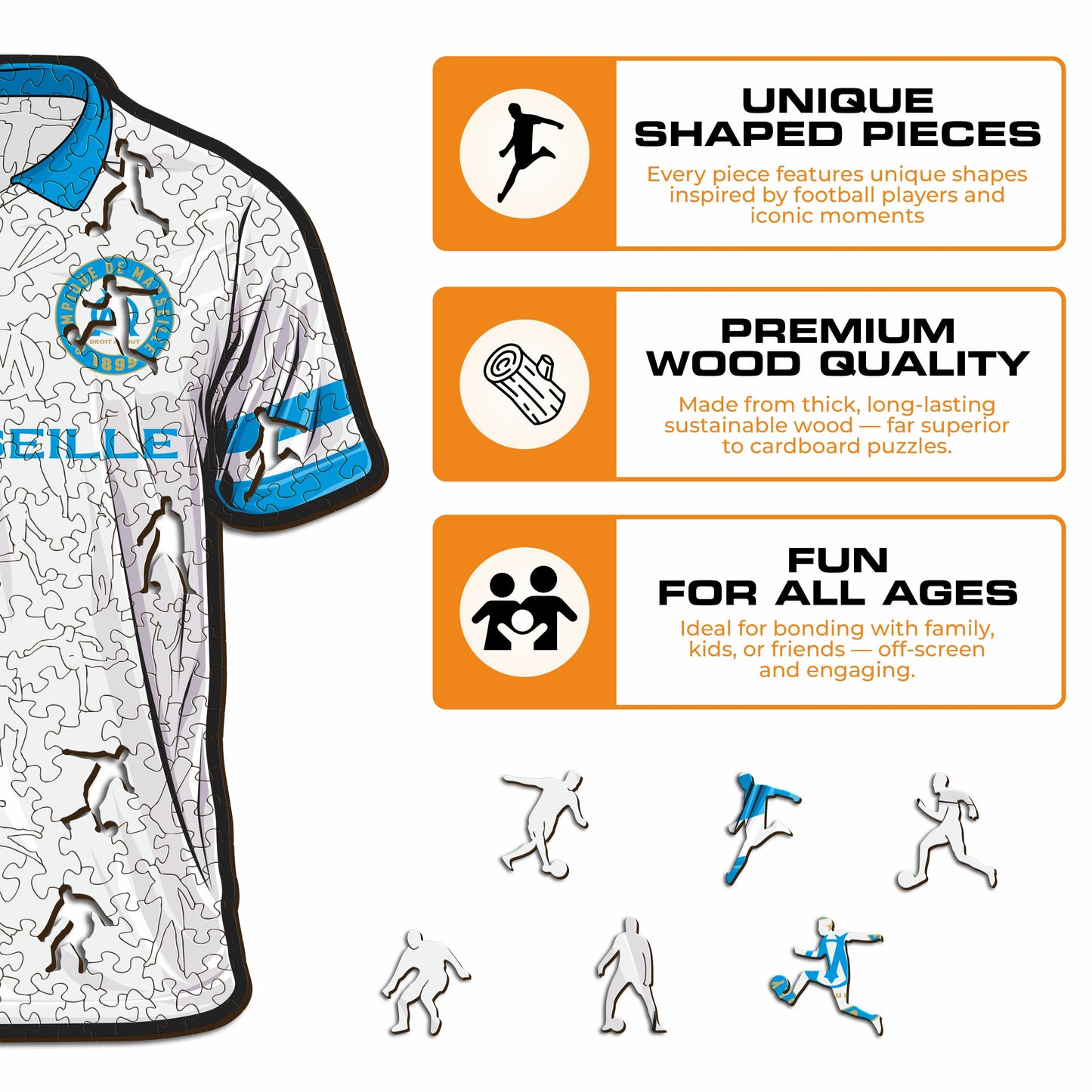 Olympique de Marseille® Jersey - Wooden Puzzle