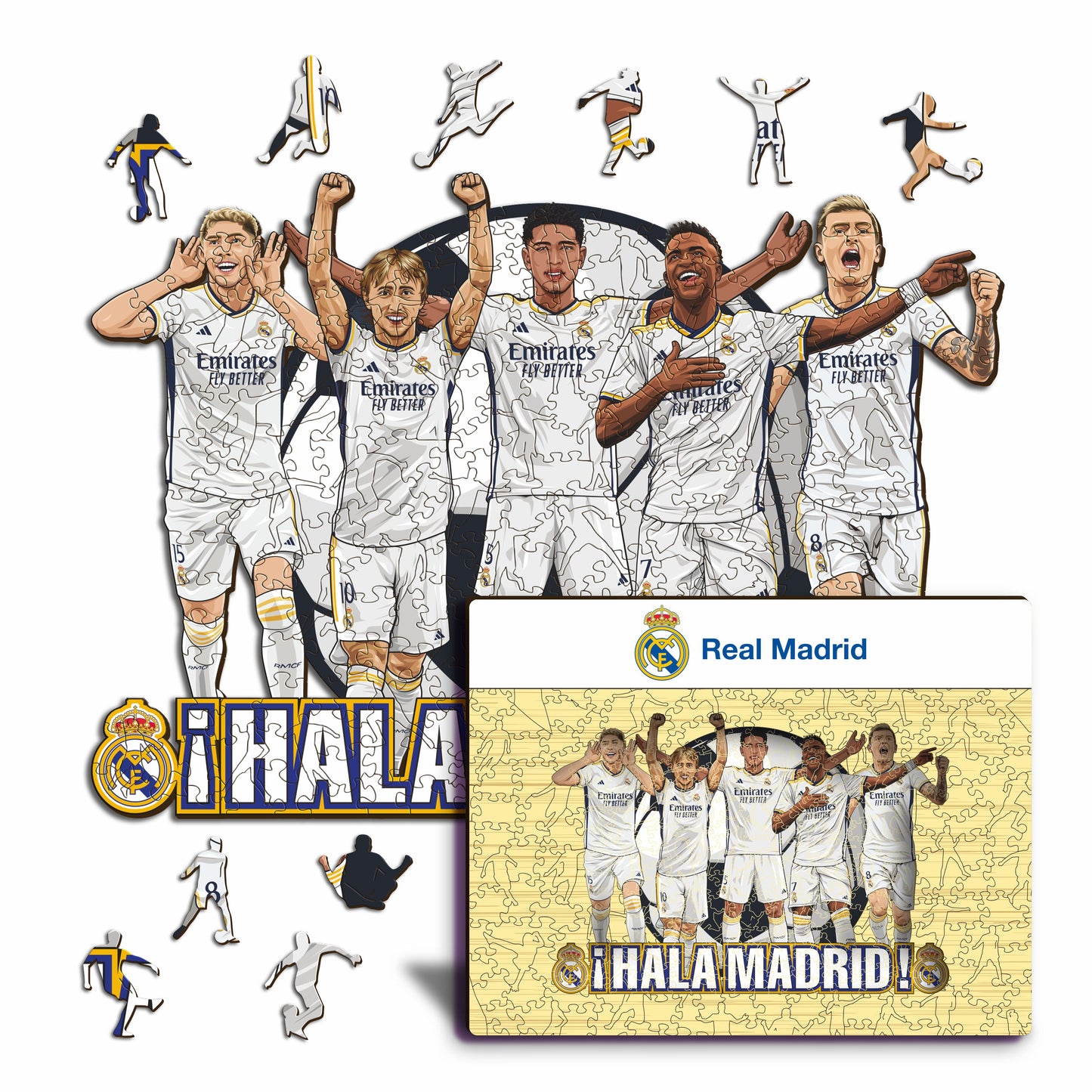 Real Madrid CF® 5 Players - Wooden Puzzle