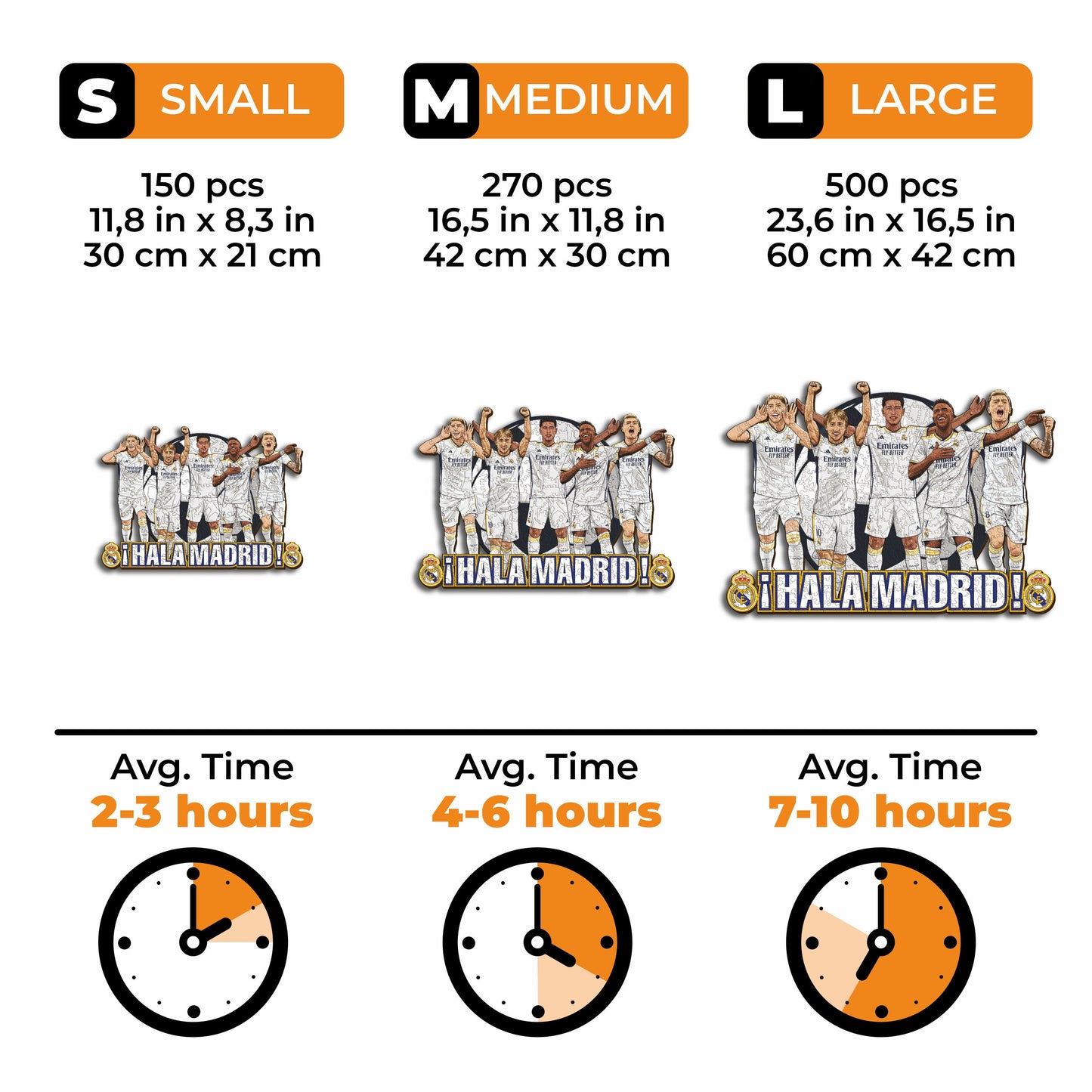 Real Madrid CF® 5 Players - Wooden Puzzle