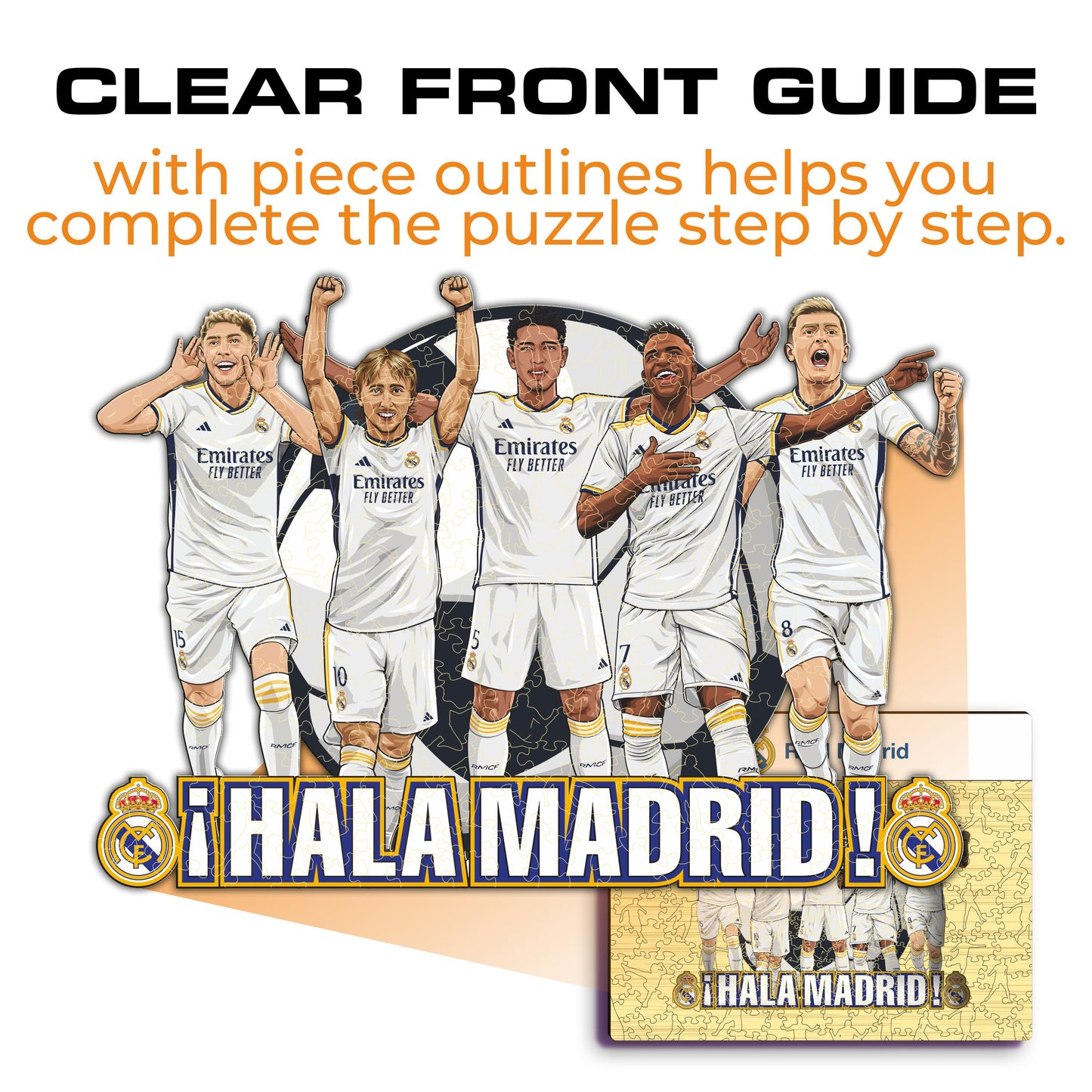 Real Madrid CF® 5 Players - Wooden Puzzle