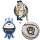 3 PACK Milwaukee Brewers™ Logo + Mascot + Baseball