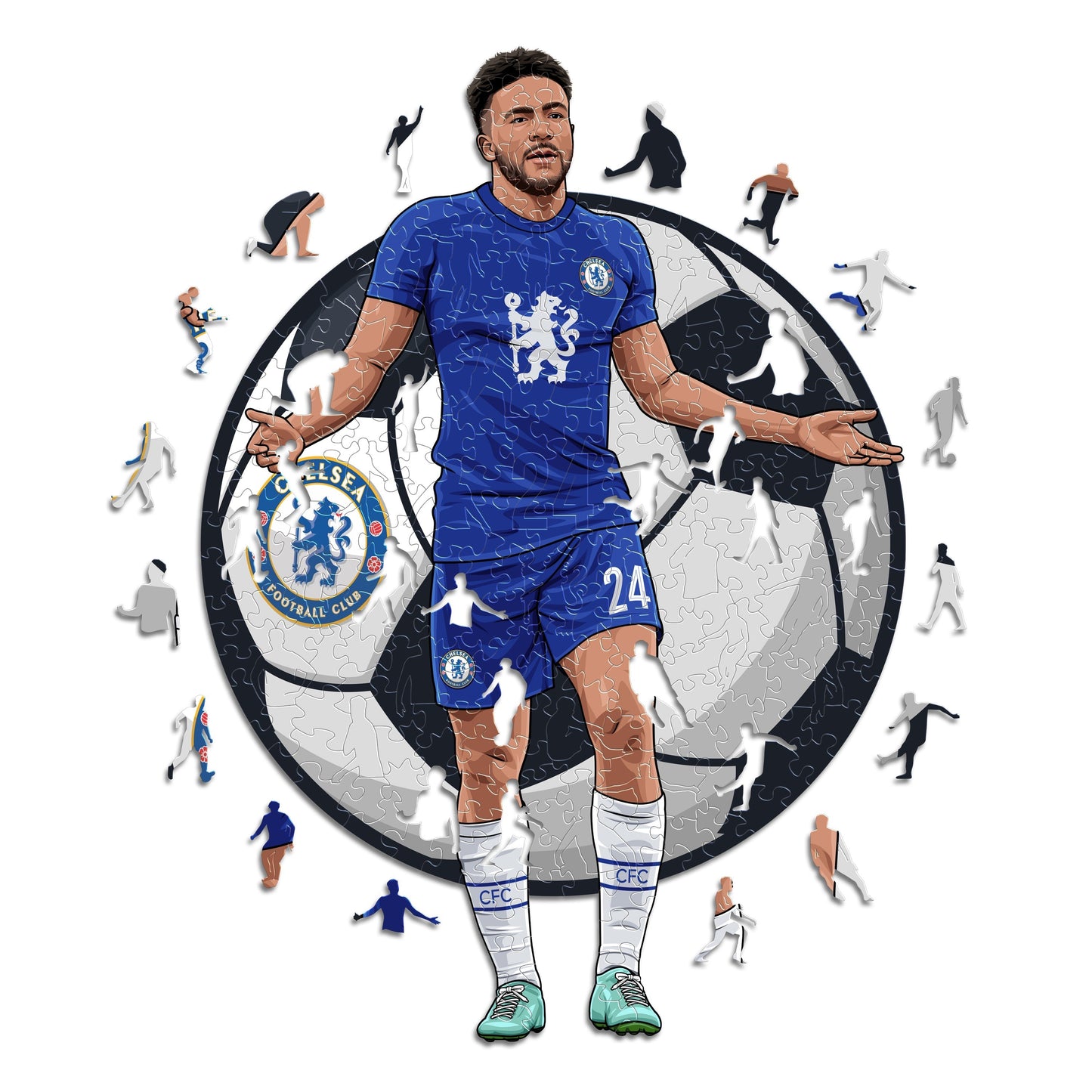 4 Soccer Players Puzzles Of Your Choice