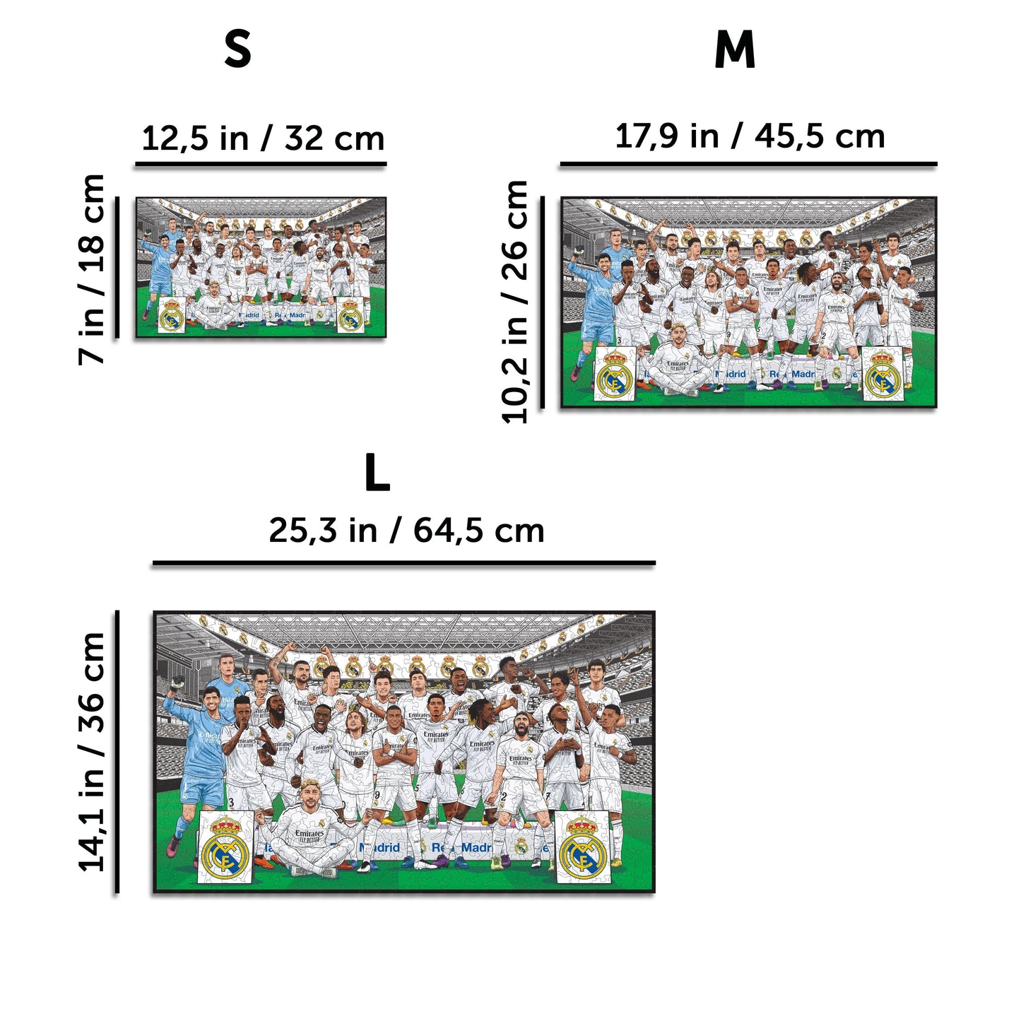 2 PACK Real Madrid CF® Logo + Team