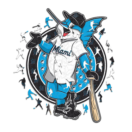 Miami Marlins™ Mascot - Wooden Puzzle