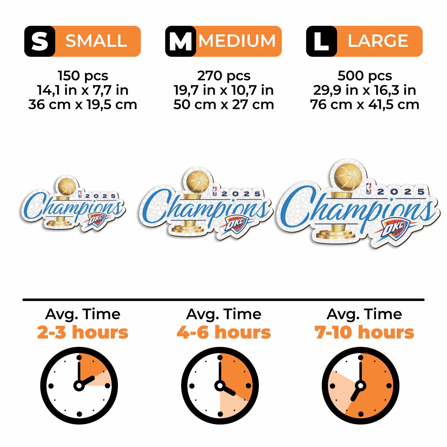 2 PACK Oklahoma City Thunder™ 2025 NBA Champions + Logo