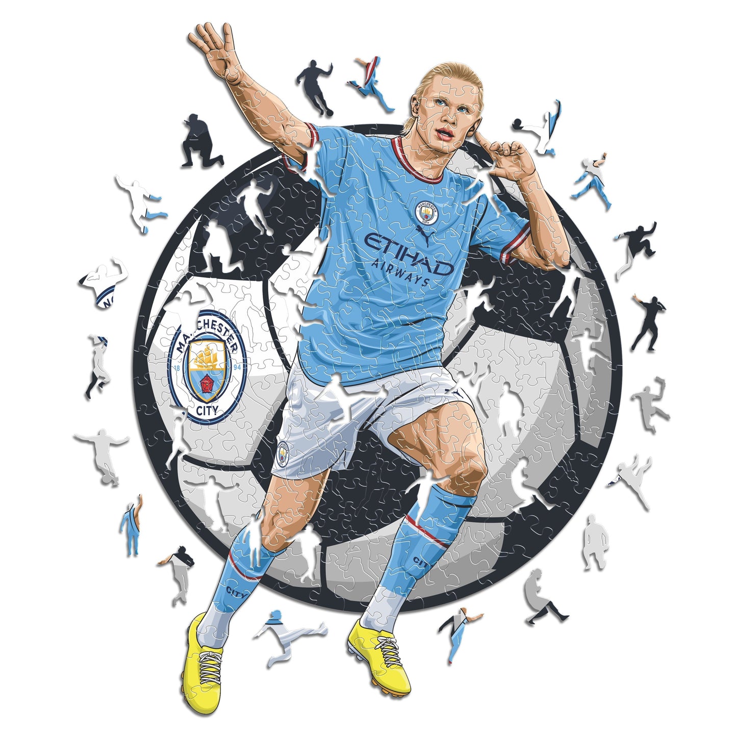 2 PACK Manchester City FC® Logo + Haaland