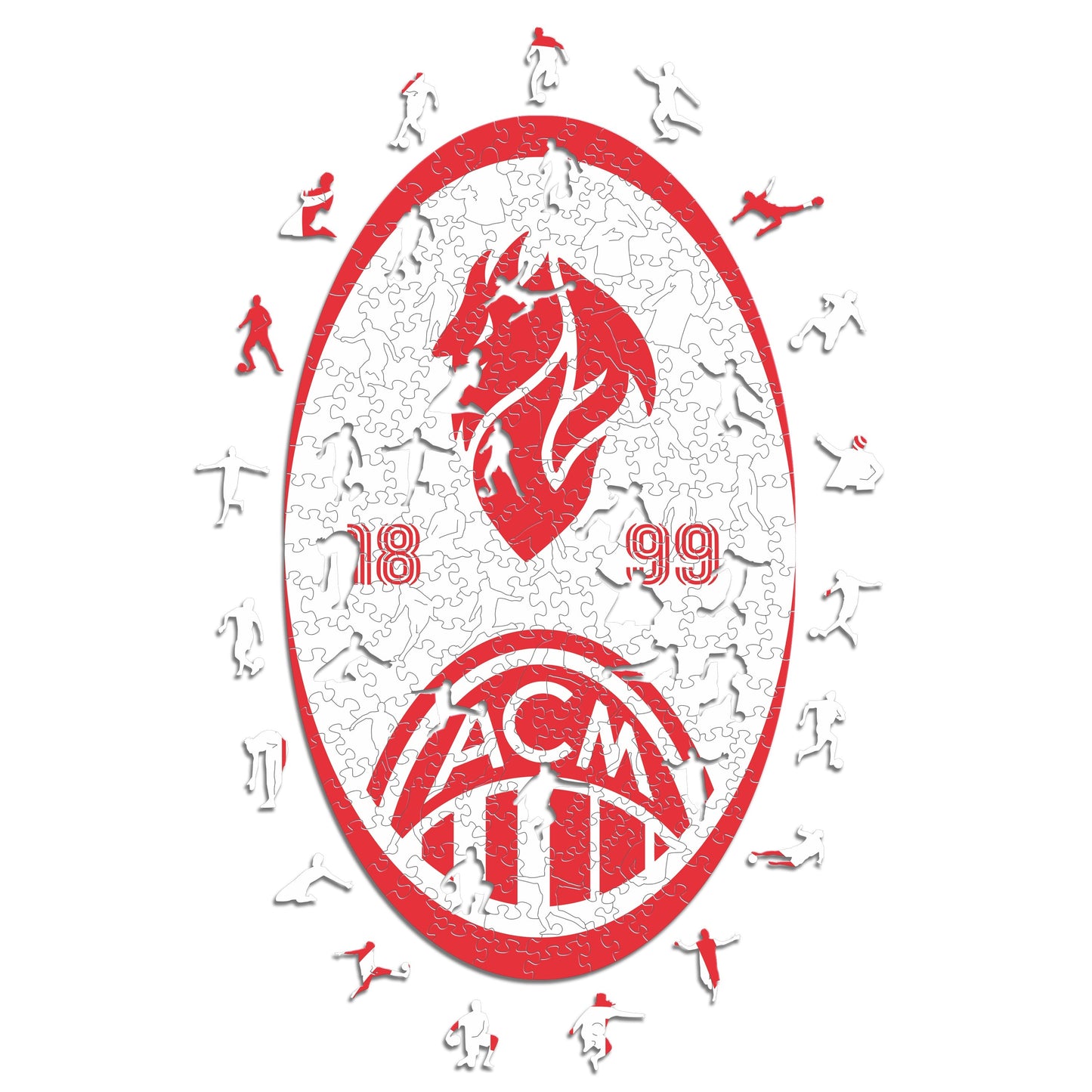 AC Milan® Retro Logo - Wooden Puzzle